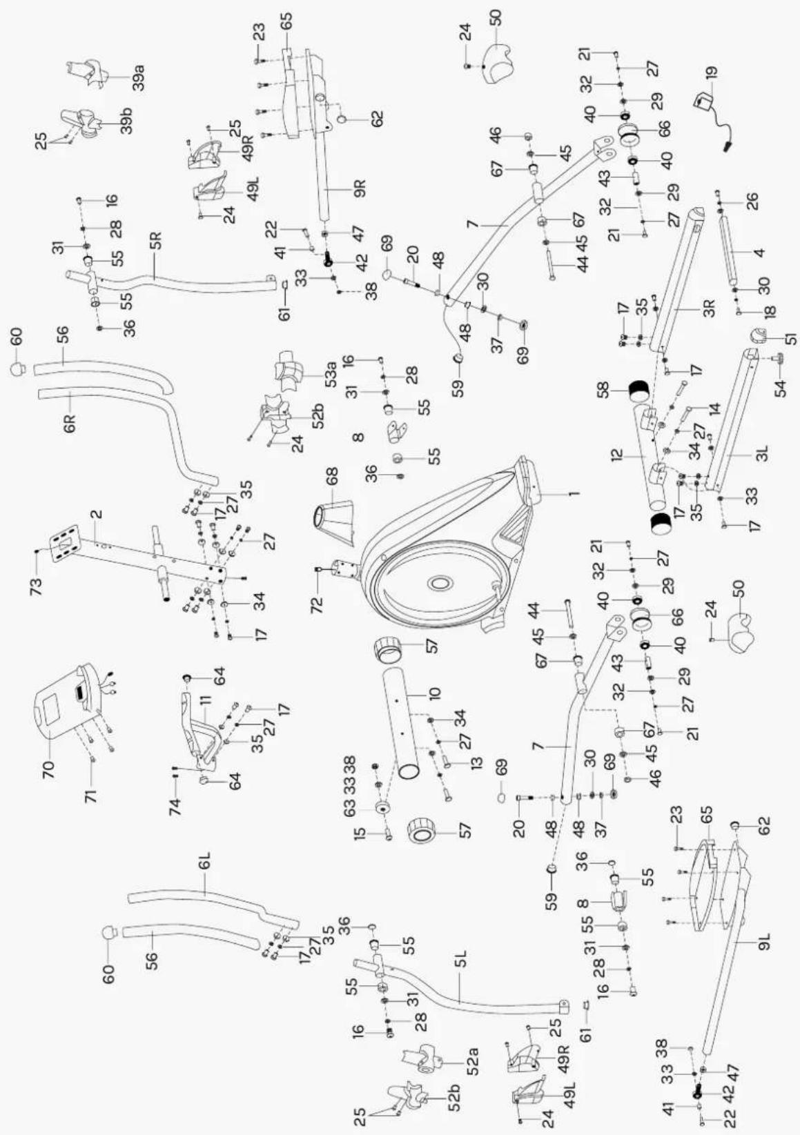 Technical diagram of a mechanical device with numbered components and labeled parts, likely for assembly or manufacturing purposes.