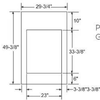 29-3/4" 10" 49-3/8" 33-3/8" 6" 23" 3-3/8"3-3/8" P G
