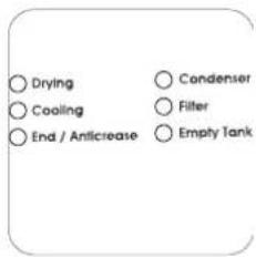 Drying Cooling End / Anticlease Condenser Filter Empty Tank