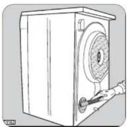 Line drawing of a cabinet with a fan and handle, no text or symbols present