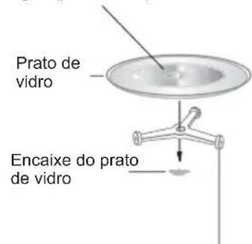 Prato de vidro Encaixe do prato de vidro