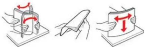 Illustration showing three-step folding or retraction process with red arrows indicating direction of movement