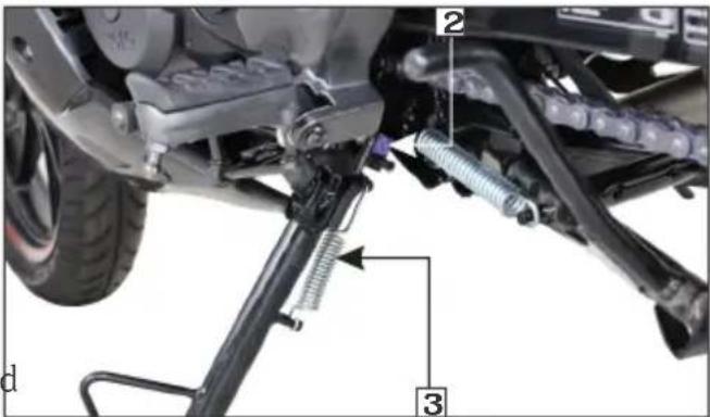 Technical diagram of a vehicle's suspension system with labeled components and structural details