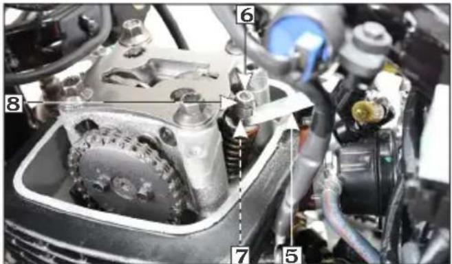 Labeled mechanical assembly diagram showing internal components with numbered annotations