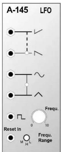 A-145 LFO Reset In M H L Frequ. 0 10 Frequ. Range