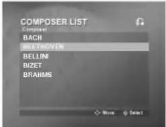 COMPOSER LIST Compressor BACH BELTROWIN BELLINI BIZET BRAHMS