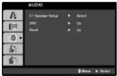 AUDIO S1 Speaker Setup ▶ Select DNC ▶ On Noise ▶ On Move ▶ Select