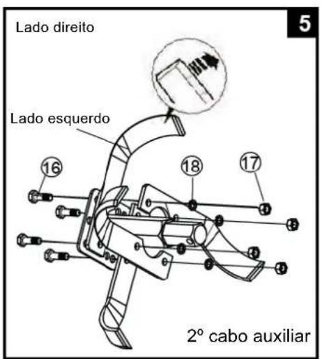 Lado direito Lado esquerdo 16 18 17 4 4 4 4 2° cabo auxiliar 5