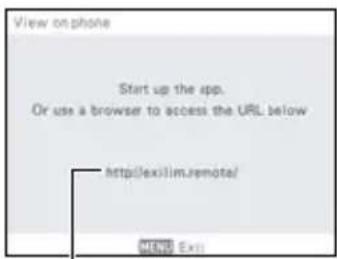 View on phone Start up the app. Or use a browser to access the URL below http://exilm remote/ MENU Exit