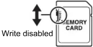 Write disabled MEMORY CARD