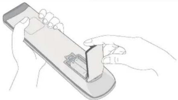 BENQ RM6502S - Installing remote control batteries - 4