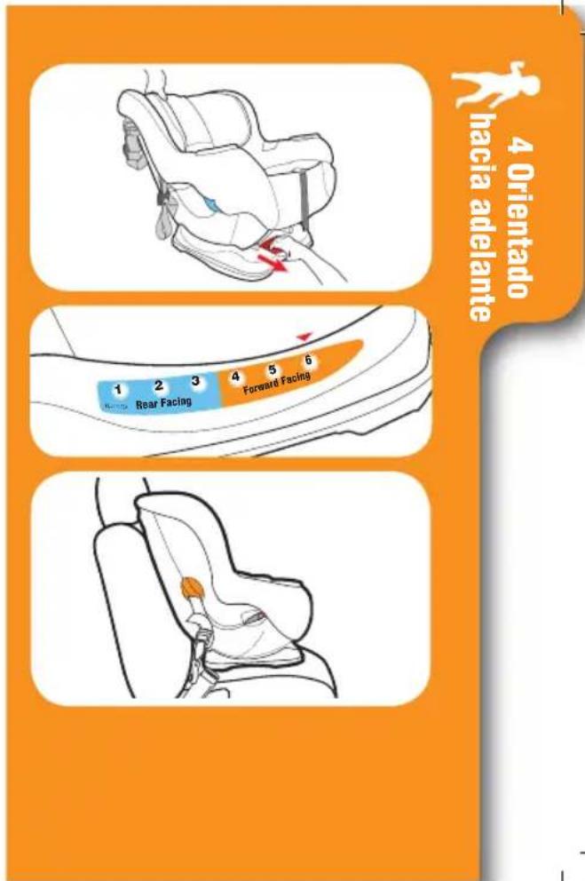 4 Orientado hacia adelante 1 2 3 4 5 6 Rear Facing Forward Facing
