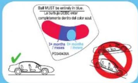 Ball MUST be entirely in blue. La buruja DEBE estar completamente dentro del color azut 3+ months / meses 0+ months / meses PO349436A