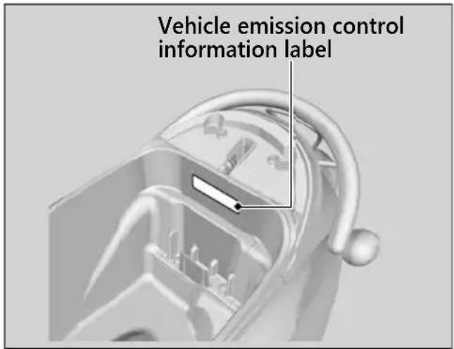Vehicle emission control information label