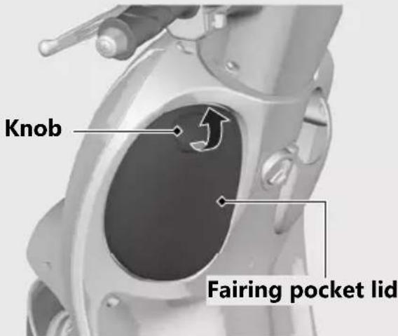 Knob Fairing pocket lid