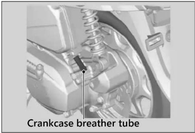 Crankcase breather tube