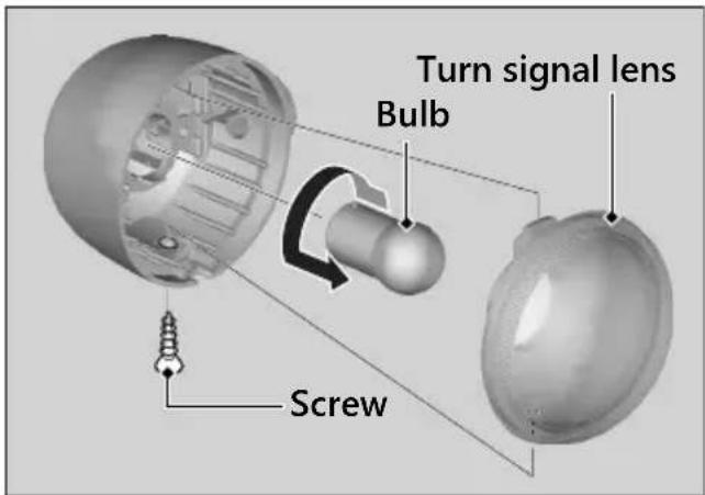 Turn signal lens Bulb Screw