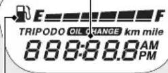 E F TRIPODO OIL CHANGE km mile 888:88.8 AM PM