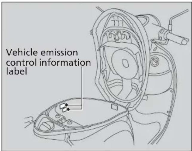 Vehicle emission control information label