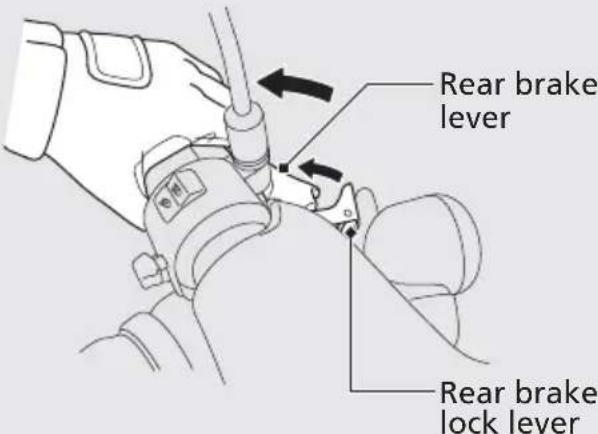 Rear brake lever Rear brake lock lever
