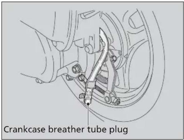 Crankcase breather tube plug