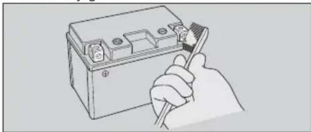 Honda Metropolitan NCH50 (2015) - Cleaning the Battery Terminals - 1