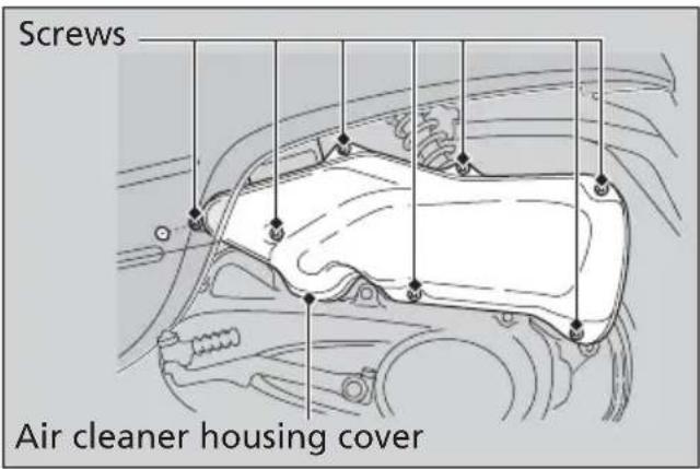 Screws Air cleaner housing cover