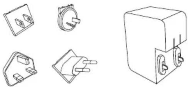 Technical line drawings of electrical connectors and a terminal block (no text or symbols)