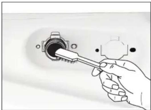 ELECTROLUX EWF1042Q7WB - To clean the water inlet filters: - 3