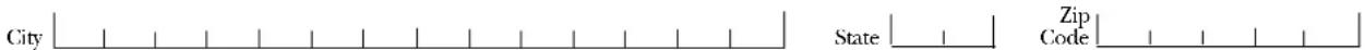 City State Zip Code