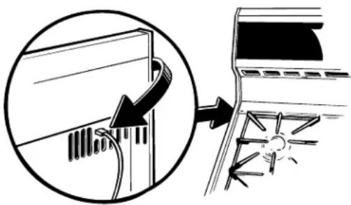 Diagram showing airflow or ventilation process with labeled components and directional arrow