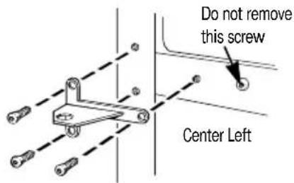 Do not remove this screw Center Left