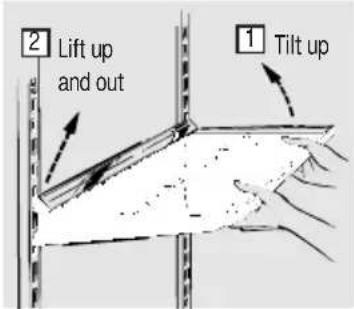 2 Lift up and out 1 Tilt up