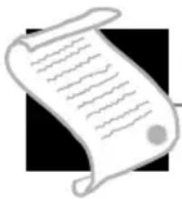 Illustration of a rolled document with visible text lines, no readable text or symbols