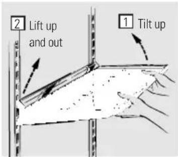 2 Lift up and out 1 Tilt up