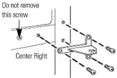 Do not remove this screw Center Right