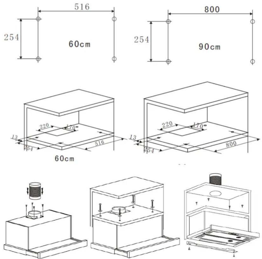 OMEGA ORT90X - Method two: built-in the cabinet: - 1