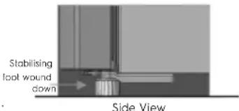 Stabilising foot wound down Side View