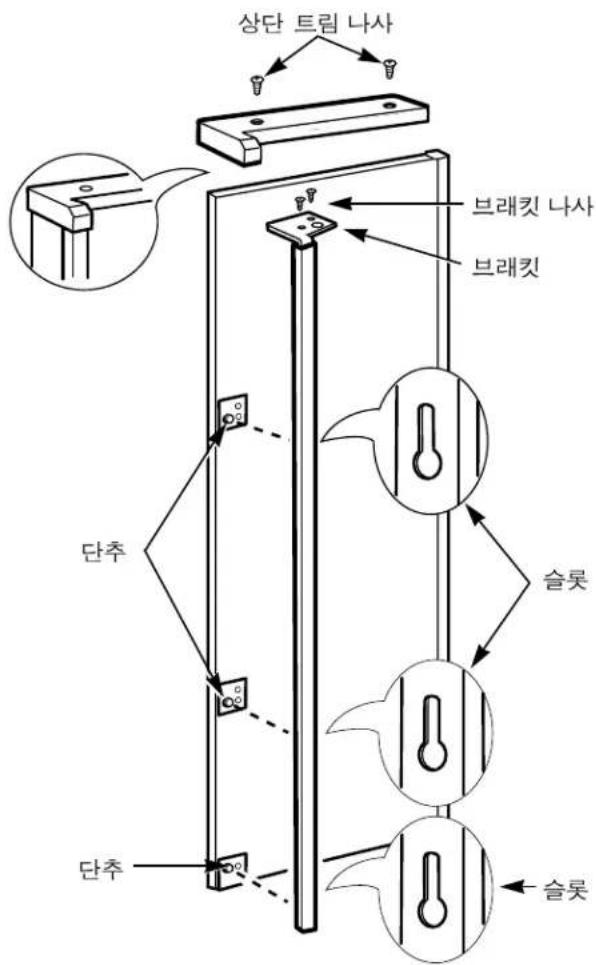 상단 트림 나사 브래킷 나사 브래킷 단추 단추 슬롯 슬롯