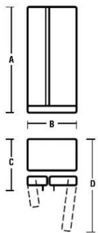 A B C D