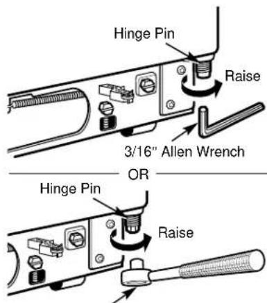 Hinge Pin Raise 3/16" Allen Wrench OR Hinge Pin Raise