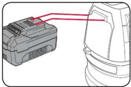 Ozito PXCWSS-018 - Installing a Battery Pack - 1