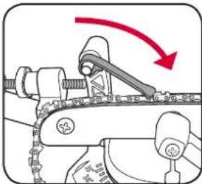 Ozito PXCCSSS-018 - Adjusting the chain (tooth) stop - 1