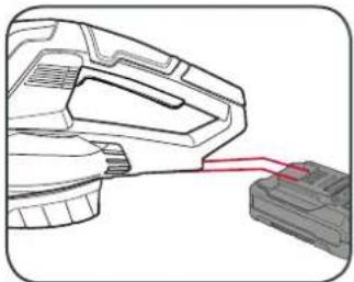 Ozito PXCBLK-218 - Inserting the Battery into the Blower - 1