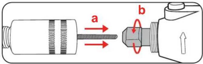 a b