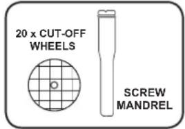 20 x CUT-OFF WHEELS SCREW MANDREL