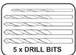 5 x DRILL BITS