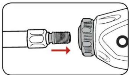 Ozito LAP-4100 - Installing Flexible Extension Hose - 2