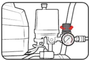 Ozito ACP-2115K - Adjusting The Output Pressure - 2