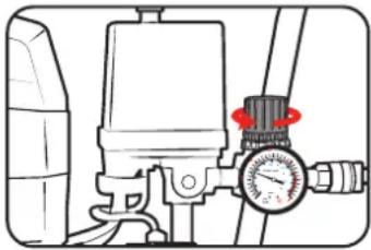 Ozito ACP-2115K - Adjusting The Output Pressure - 1